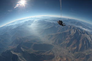 saut en parachute à Tallard avec vue sur les Alpes